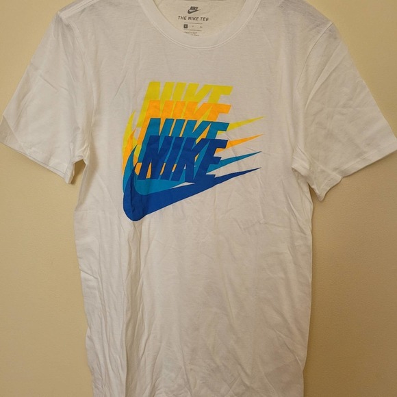Nike Triple Logo T-Shirt In White Size Small - Picture 5 of 5
